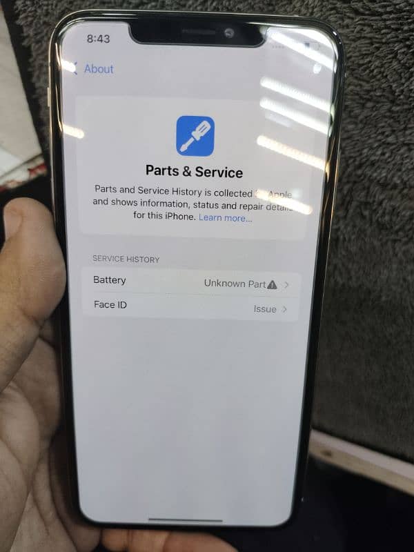 Iphone xs max 256 GB Single sim PTA Approved 10