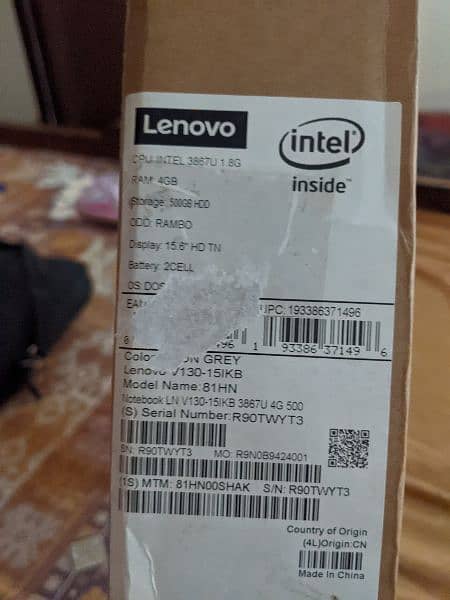 Lenovo core i3 7th gen 4gb ram 500gb hard first hand expired warranty 7