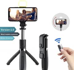 selfie stick with LED light with a tripod Stand