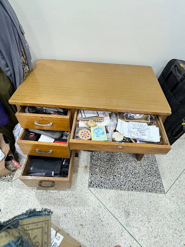 ship wood computer table with drawer 2