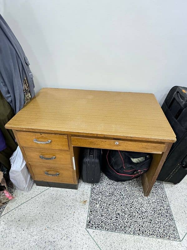 ship wood computer table with drawer 3