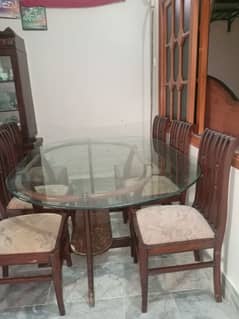 dining table with six chairs almost new