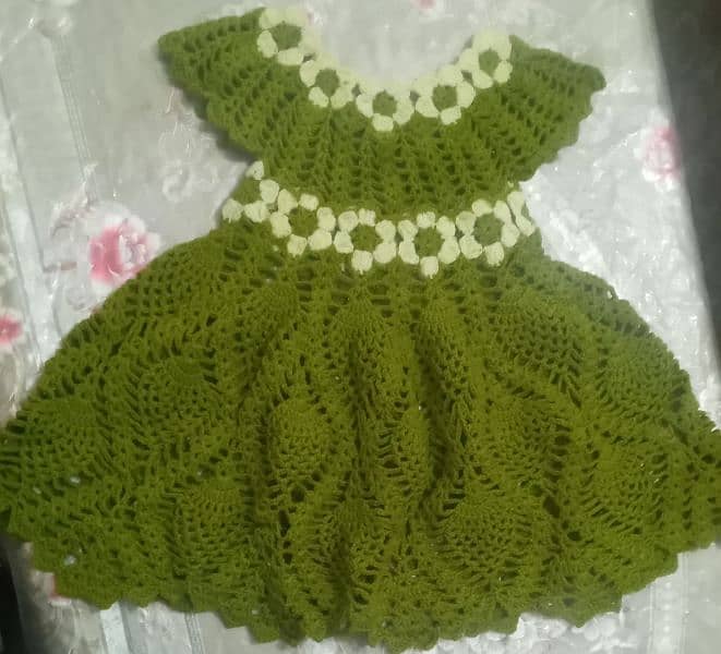 "Handmade crochet frocks for kids/women_Unique and Stylish" 1