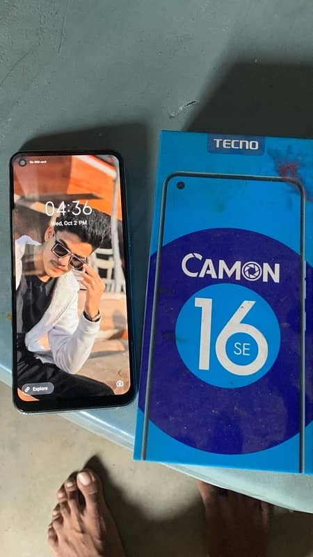 tacno camon 16se 6/128GB 10/8 with box 5000mh battery 1