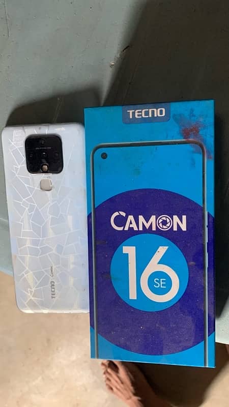 tacno camon 16se 6/128GB 10/8 with box 5000mh battery 3