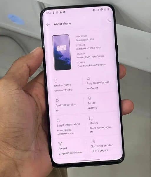 OnePlus 7 pro 8 GB RAM 256 GB storage PTA 0325=066=9021 my WhatsApp 1