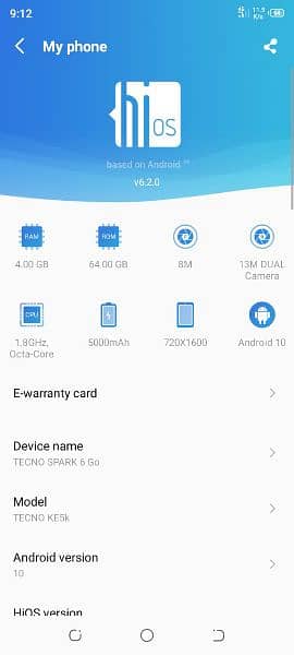 Tecno spark 6 go  With box read add 3