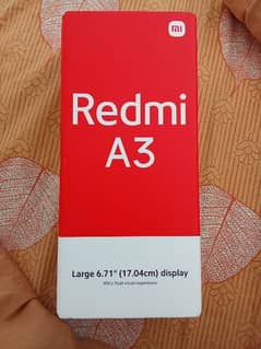 Redmi a3 black color 10 10 condition withbox pta approved 4/128GB