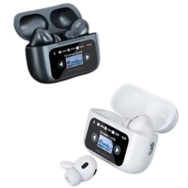 A9 Pro Black & White Airpods Anc With App 0