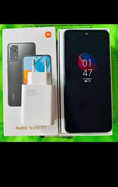 Redmi note 11 with original box charger contact no. 03140767448