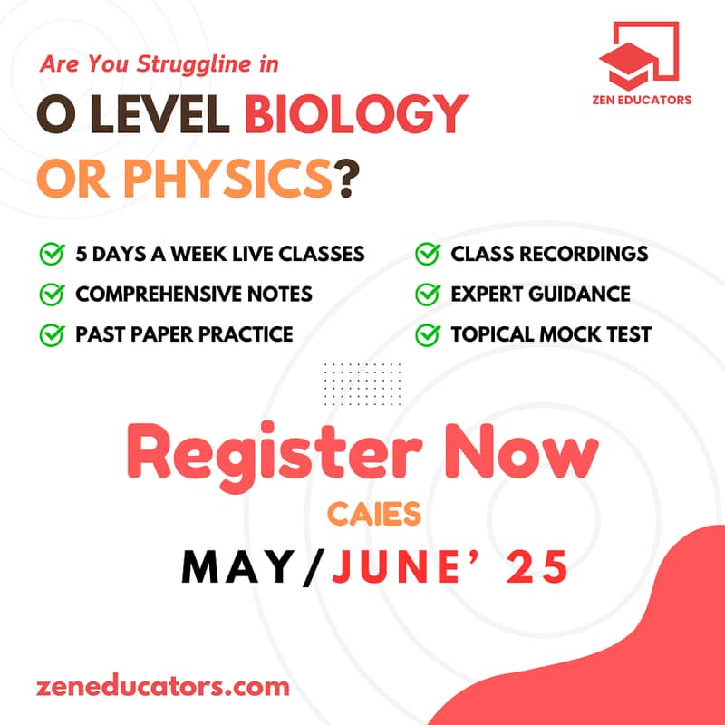 O Level Biology and Physics online classes 5