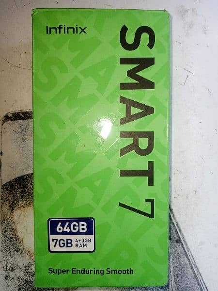 Infinix smart 7 with box and charger 2