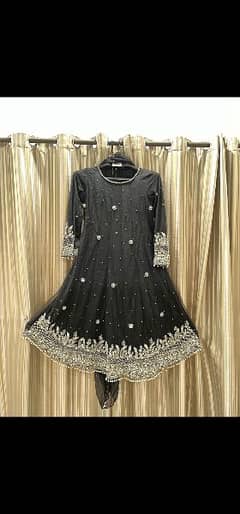 black three piece long frock