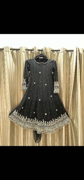 black three piece long frock 0