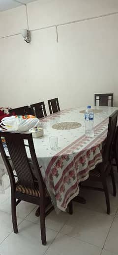 8 seater wooden dining table