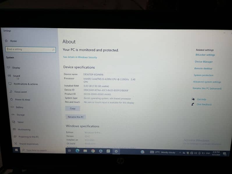 HP probook 430 G3 i5 6th gen 12