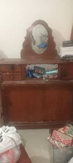 Dressing table with cabinets