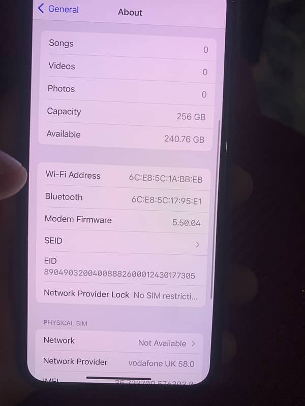 Iphone xs 256 sim time available 2