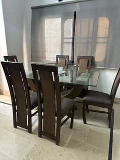 Dining table with Six chairs