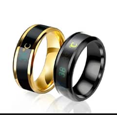 1 piece hot creative Smart Temperature Measurement Couple Ring Mood