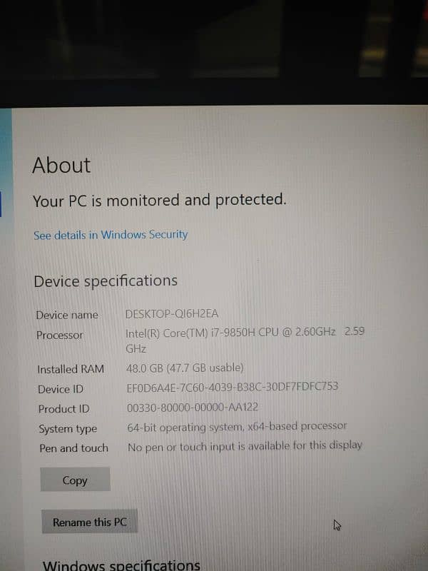 Dell Precision 5540 i7-9th gen 48 ram 1tb ssd 2