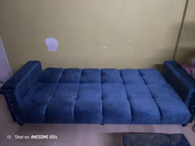 Sofa cum bed and sofa stools 5