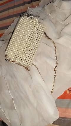 pearl handmade beaded bag