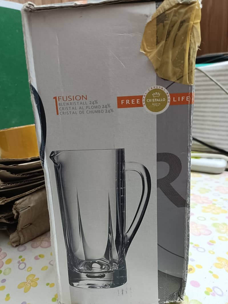 RCR Fusion Cristalleria Italiana jug and glass se 5