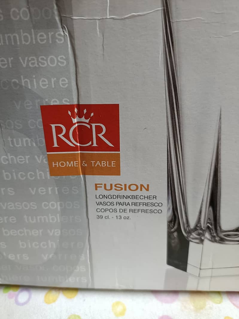 RCR Fusion Cristalleria Italiana jug and glass se 6