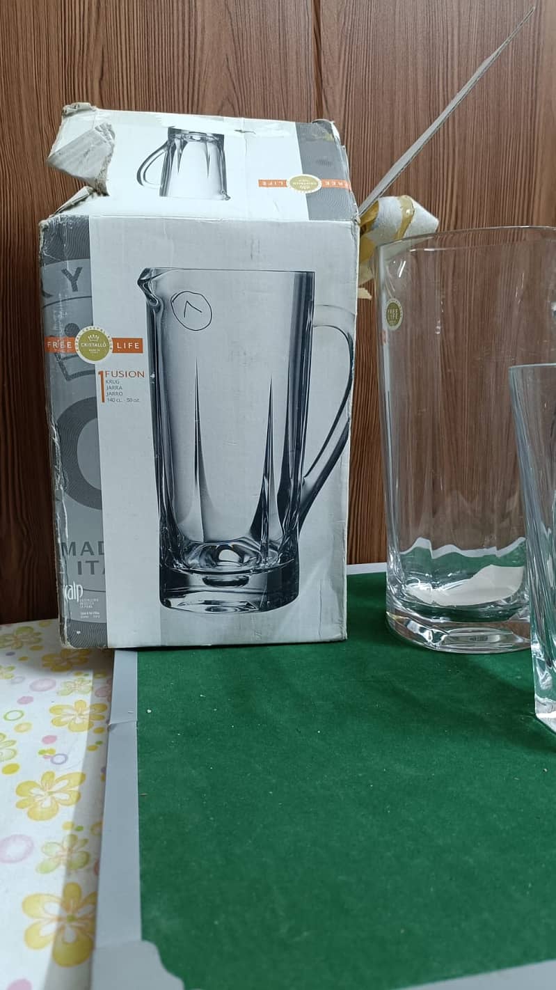 RCR Fusion Cristalleria Italiana jug and glass se 13