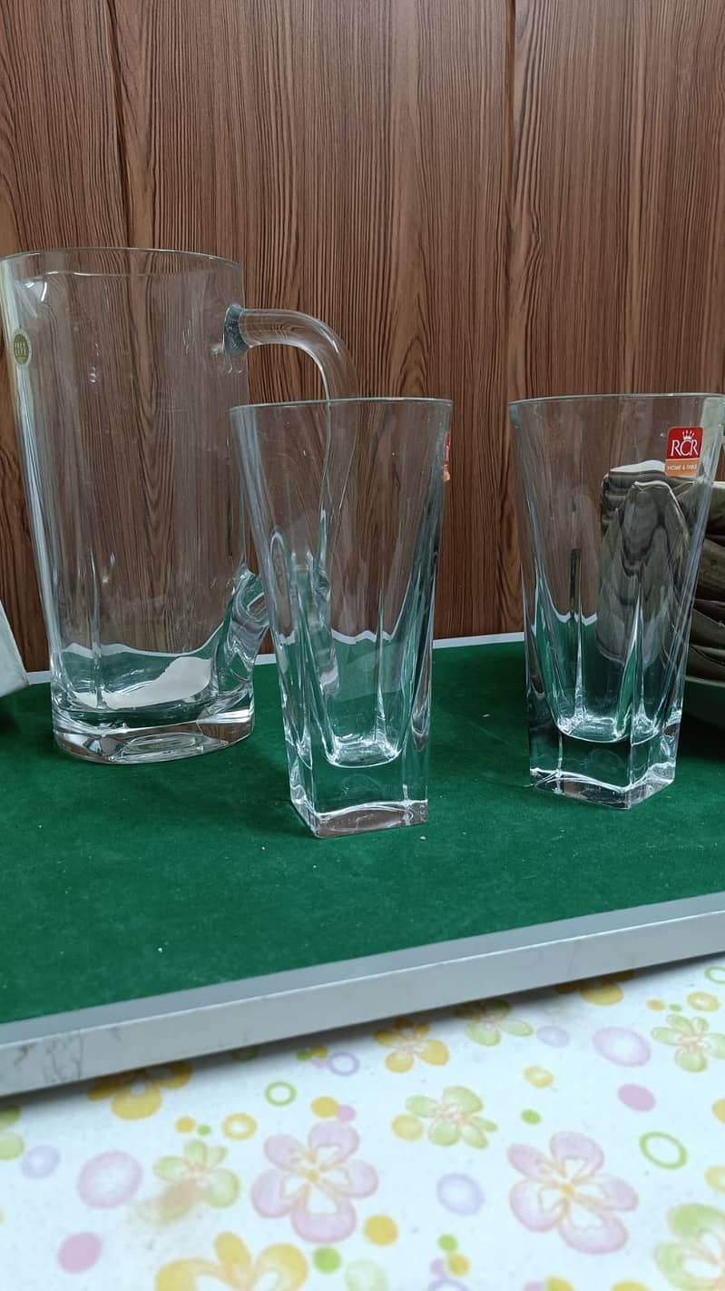 RCR Fusion Cristalleria Italiana jug and glass se 14