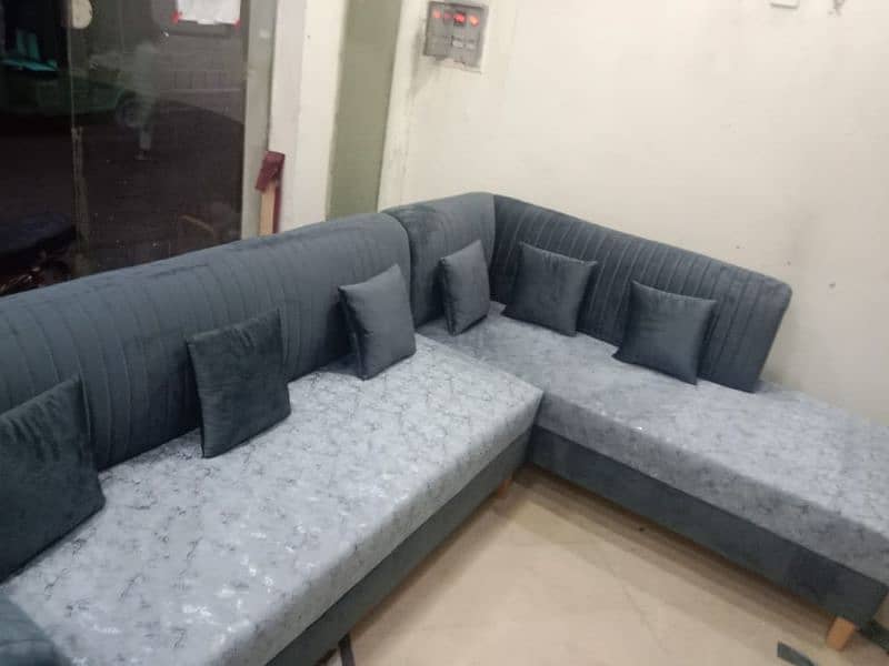 L Shape poshish sofa set / latest design 1