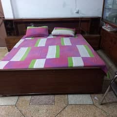 wooden king bed urgent sale