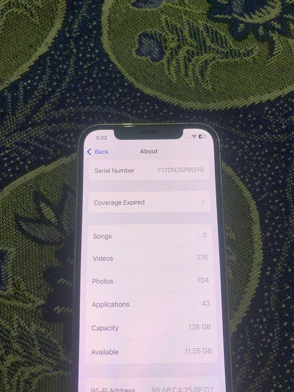 iphone 12pro non pta 128gb 80% battrey health 5