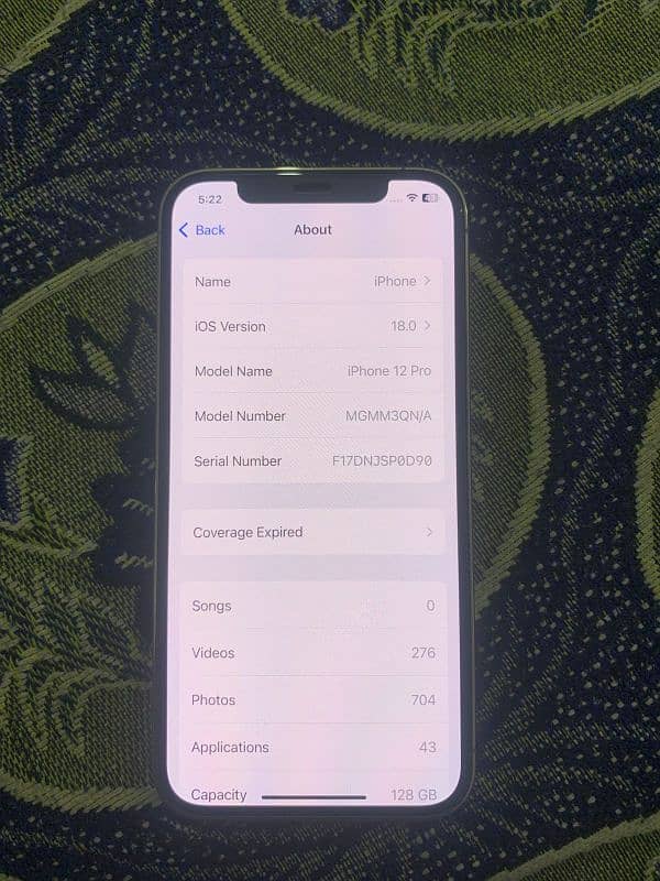 iphone 12pro non pta 128gb 80% battrey health 6