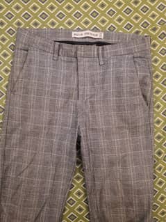 Grey Checkered Trouser/Pant