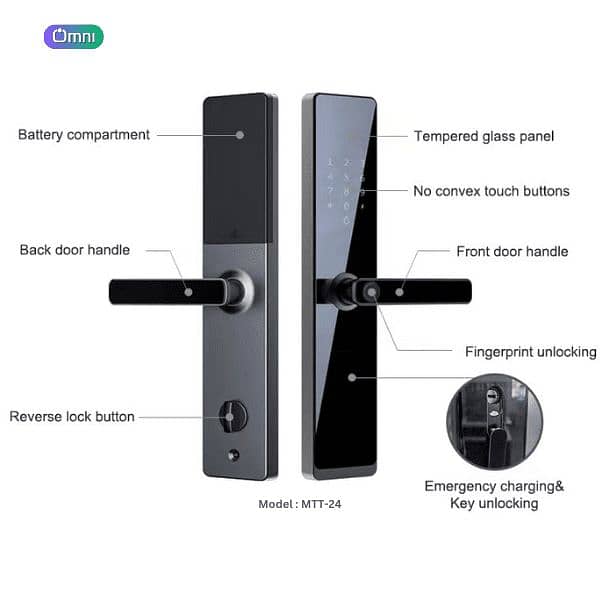 smart wireless fingerprint electric door lock home office Airbnb life 1