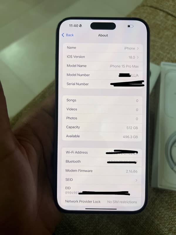 Iphone 15 pro max 512gb non pta 8