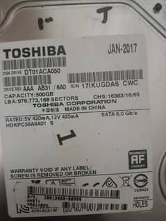 Hard Drive 500GB (TOSHIBA)