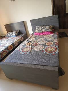 designer single bed with dura foam mattress