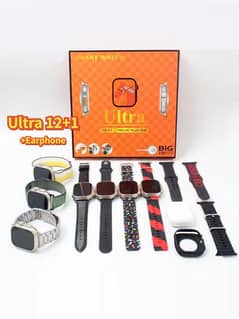 12 + 1 Ultra smartwatch Combo Pack with Airpods Pro and Extra Straps