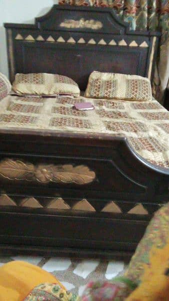 double bed,side table,dressing . matres. . 2