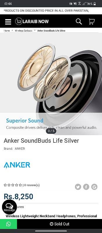 Akner SoundBuds Life Silver with Vibration 9