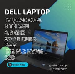 DELL i7 8th gen Quad core  24Gb DDR4 ram 512 Samsung M. 2 nvme SSD