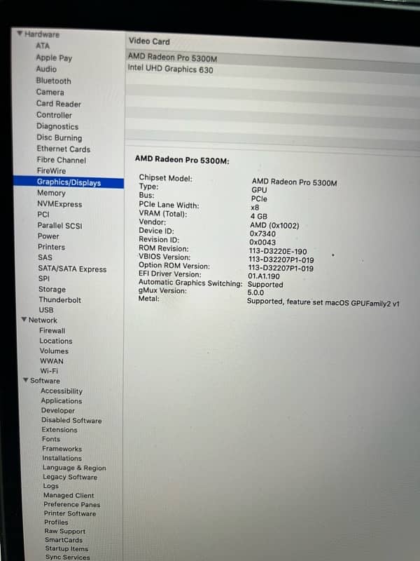 Macbook Pro 2019 16” 16Gb 512Gb, 4GB Graphic card 4