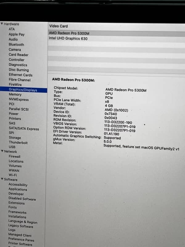 Macbook Pro 2019 16” 16Gb 512Gb, 4GB Graphic card 9