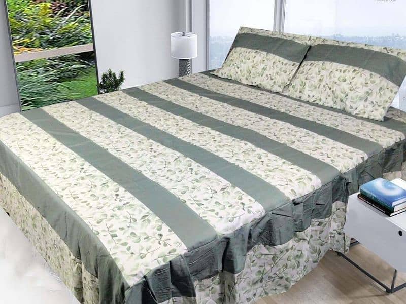 3 pcs cotton sotton patchwork double bedsheet 1