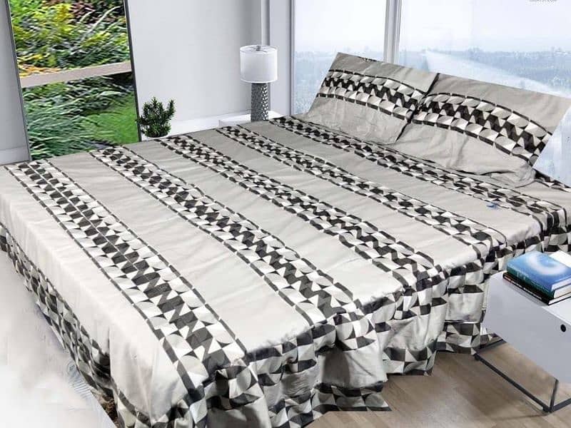 3 pcs cotton sotton patchwork double bedsheet 2