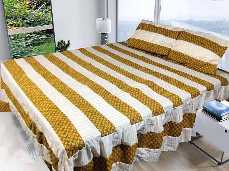 3 pcs cotton sotton patchwork double bedsheet 3