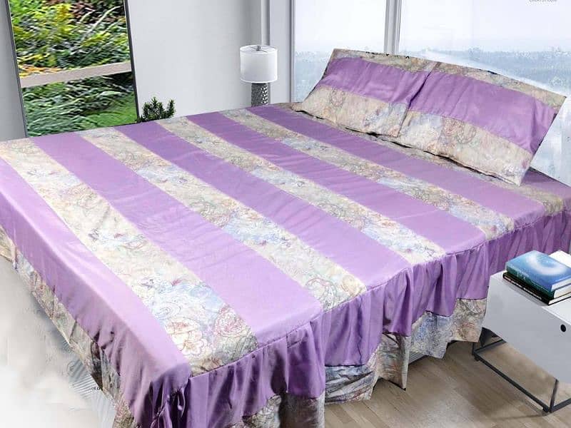 3 pcs cotton sotton patchwork double bedsheet 5